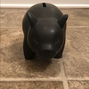 Black chalk board painted piggy bank